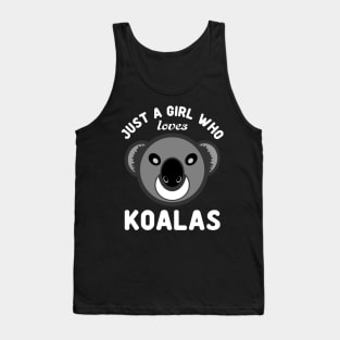 Just A Girl Who Loves Koalas Koala Bears Tank Top